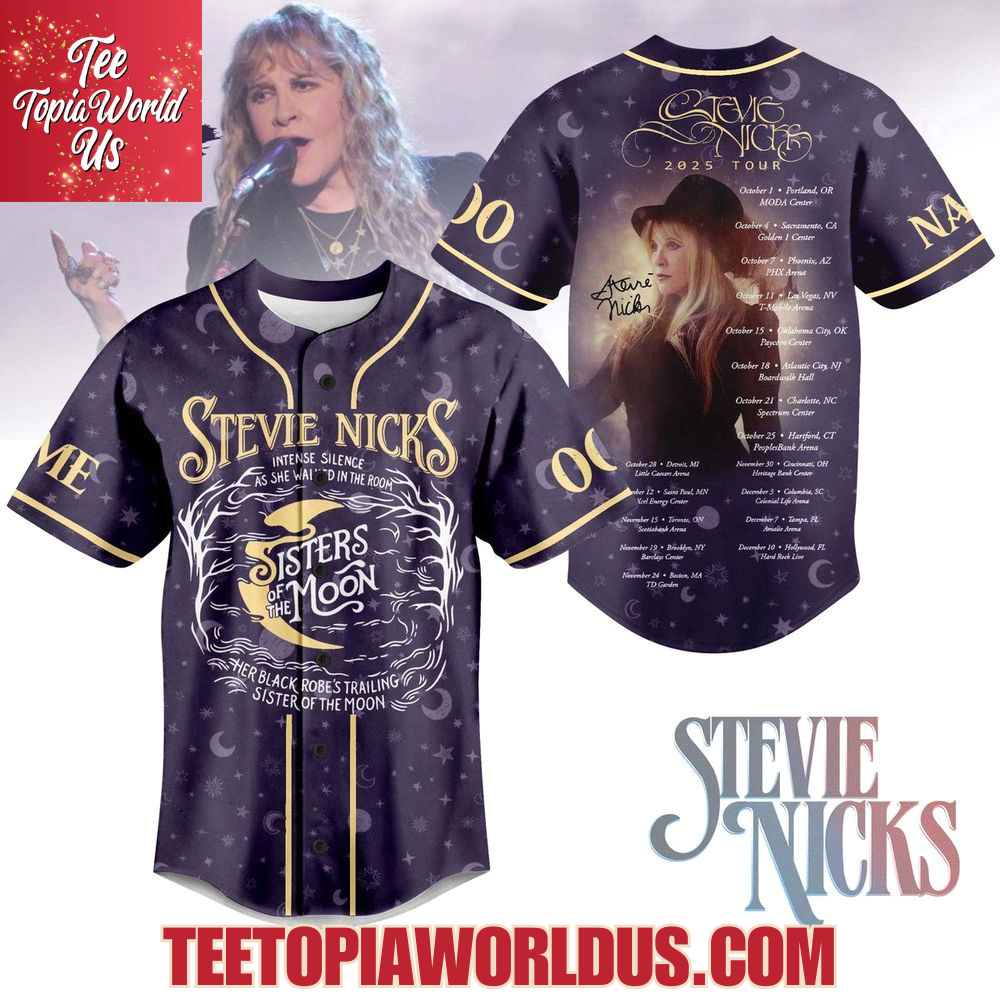 Stevia Nicks 2025 Tour Baseball Jersey Stevia Nicks 2025 Tour Baseball Jersey