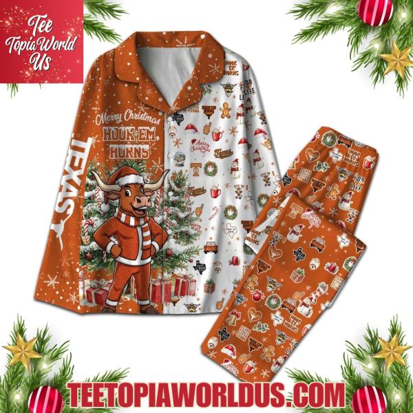 Texas Longhorns Christmas Pajamas Set Texas Longhorns Christmas Pajamas Set