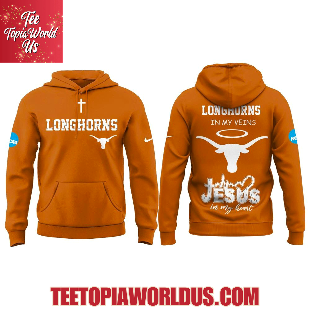 Texas Longhorns Jesus and Football Hoodie Texas Longhorns Jesus and Football Hoodie