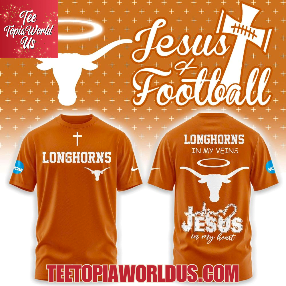 Texas Longhorns Jesus and Football Hoodie Texas Longhorns Jesus and Football Hoodie
