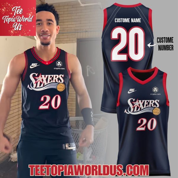The black jersey of the Philadelphia 76ers The black jersey of the Philadelphia 76ers