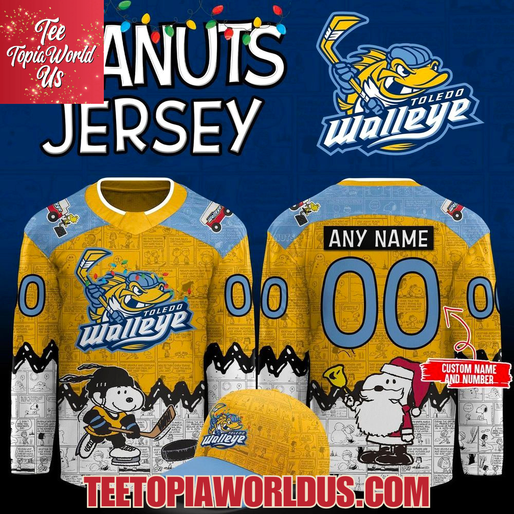 Toledo Walleye Peanuts Night 2025 - 2026 Hockey Jersey Toledo Walleye Peanuts Night 2025 - 2026 Hockey Jersey