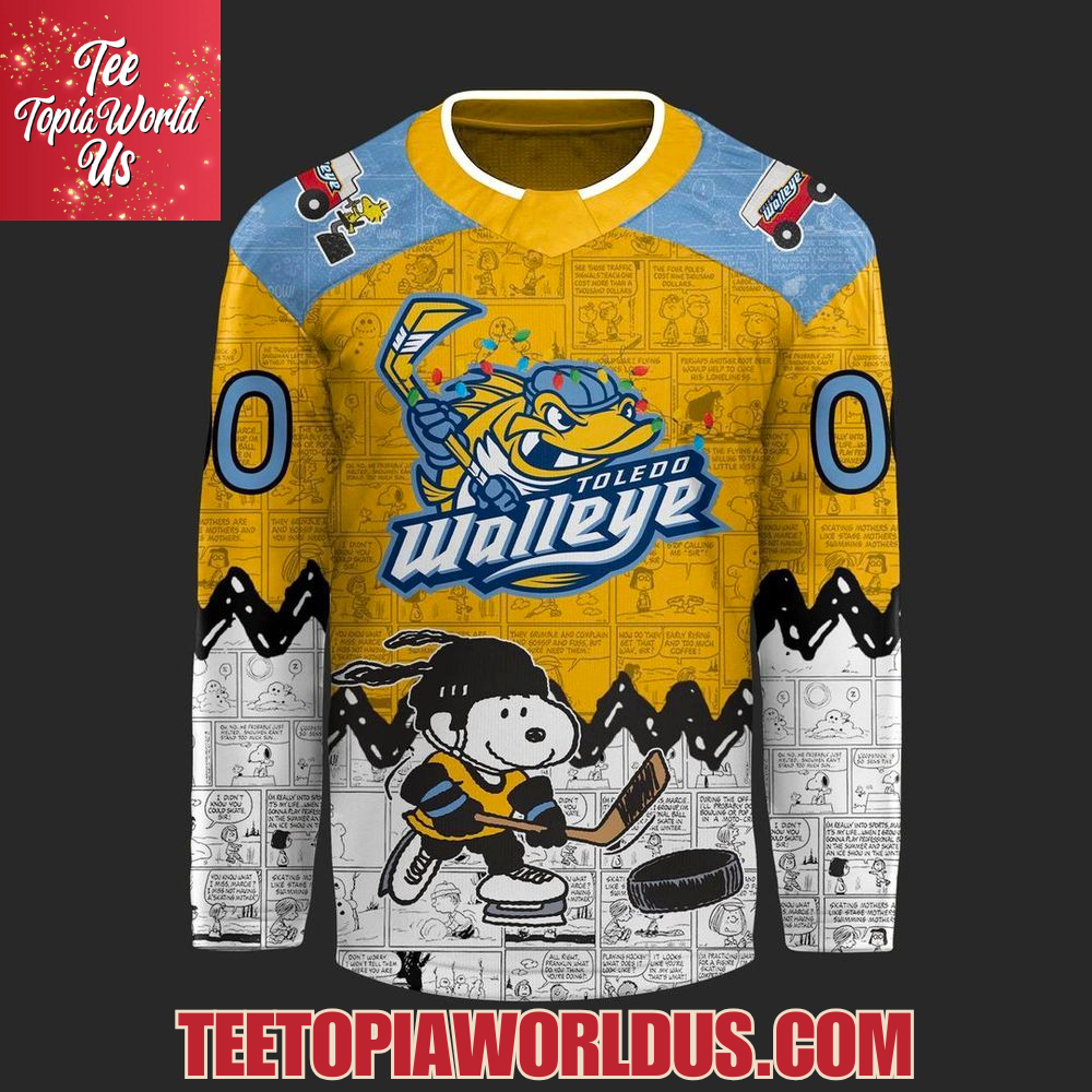 Toledo Walleye Peanuts Night 2025 - 2026 Hockey Jersey Toledo Walleye Peanuts Night 2025 - 2026 Hockey Jersey