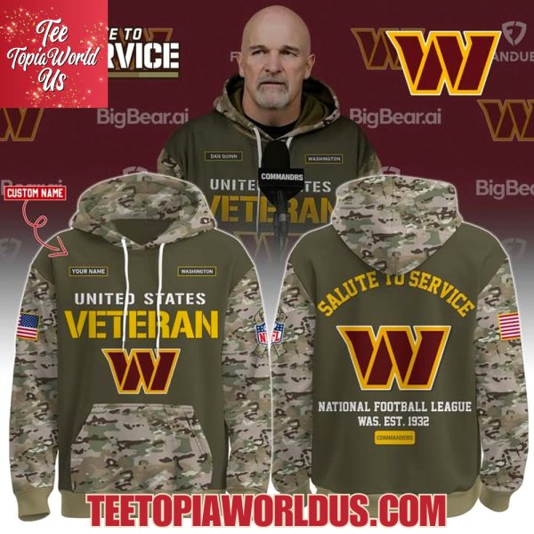 US Veterans Day x Washington Commanders Hoodie US Veterans Day x Washington Commanders Hoodie
