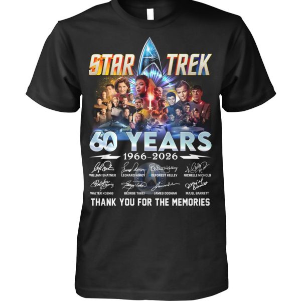 Star Trek 60 Years 1966 – 2026 Thank You For The Memories T-Shirt