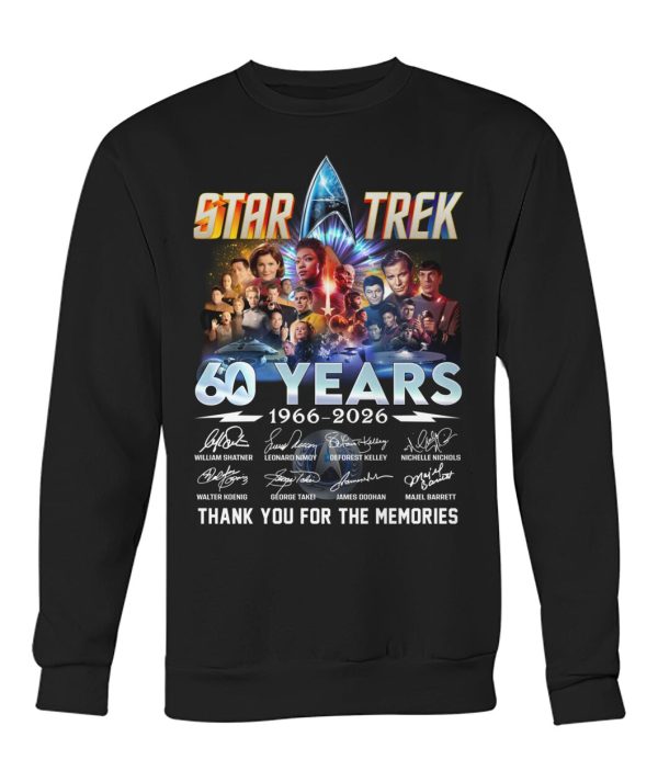 Star Trek 60 Years 1966 – 2026 Thank You For The Memories T-Shirt