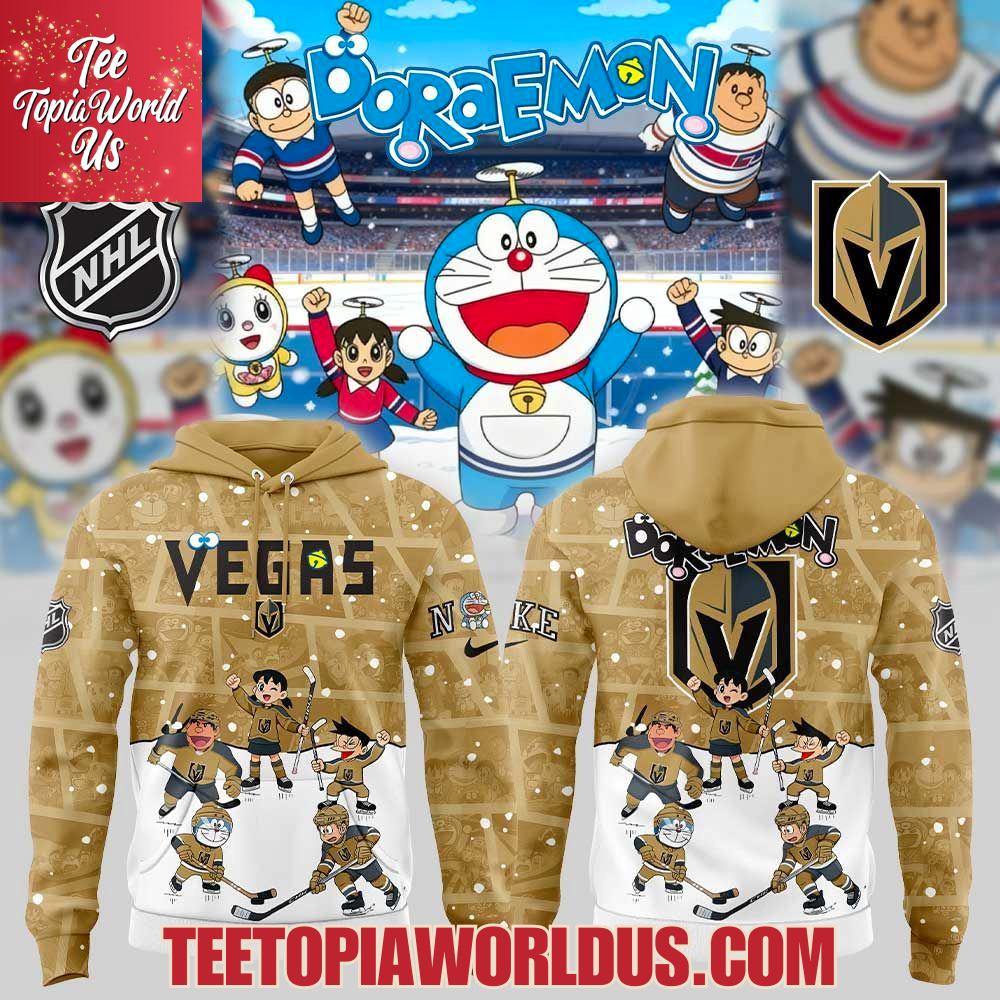 Vegas Golden Knights Doraemon and Friends Hoodie Vegas Golden Knights Doraemon and Friends Hoodie