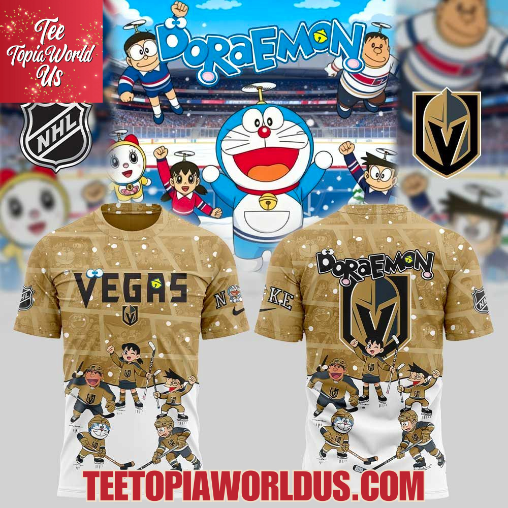 Vegas Golden Knights Doraemon and Friends Hoodie Vegas Golden Knights Doraemon and Friends Hoodie