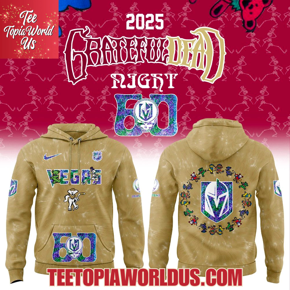 Vegas Golden Knights Grateful Dead 60th Anniversary Hoodie Vegas Golden Knights Grateful Dead 60th Anniversary Hoodie