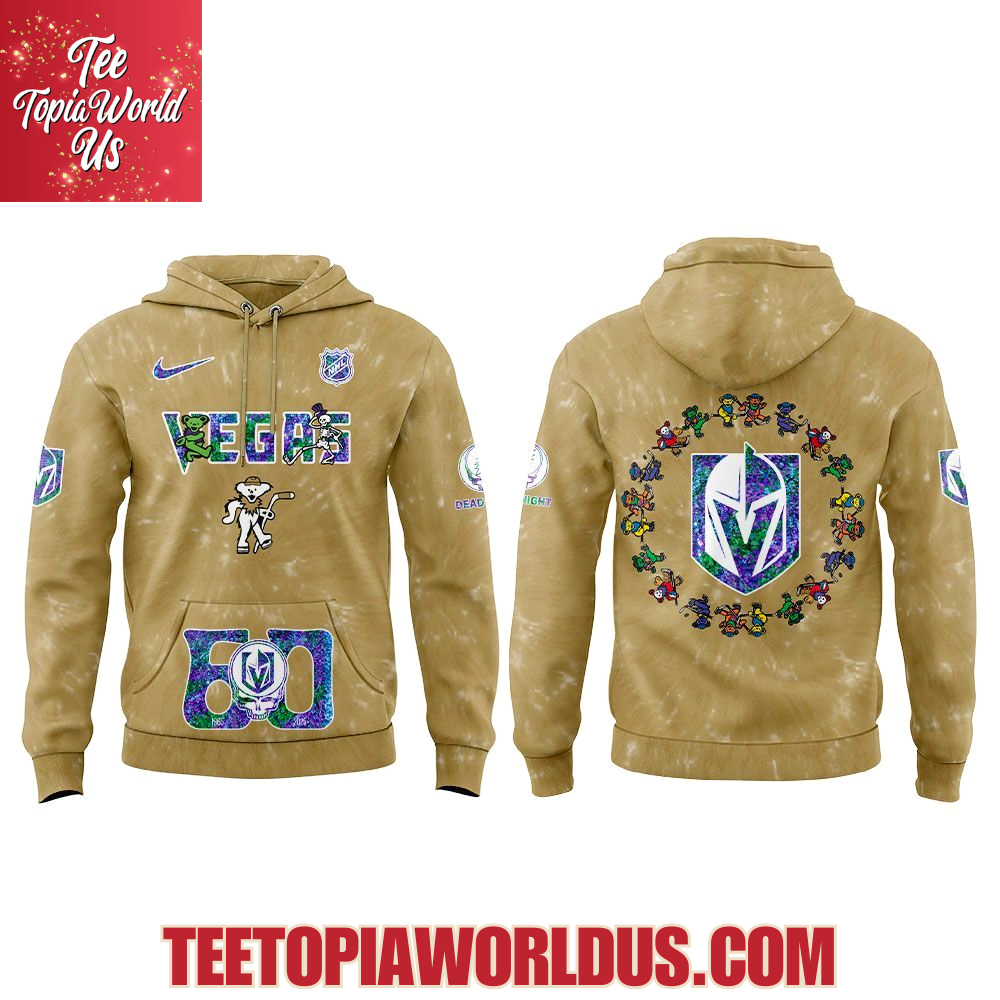 Vegas Golden Knights Grateful Dead 60th Anniversary Hoodie Vegas Golden Knights Grateful Dead 60th Anniversary Hoodie