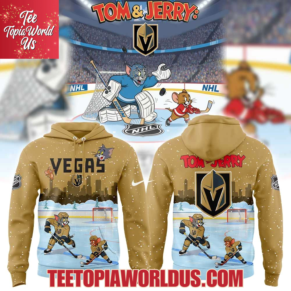Vegas Golden Knights Tom Cat and Jerry Mouse Hoodie Vegas Golden Knights Tom Cat and Jerry Mouse Hoodie