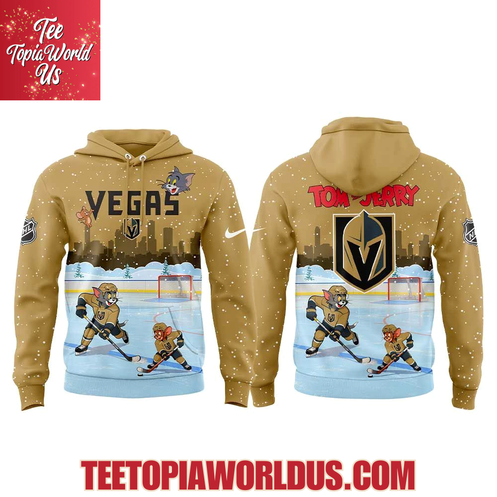 Vegas Golden Knights Tom Cat and Jerry Mouse Hoodie Vegas Golden Knights Tom Cat and Jerry Mouse Hoodie