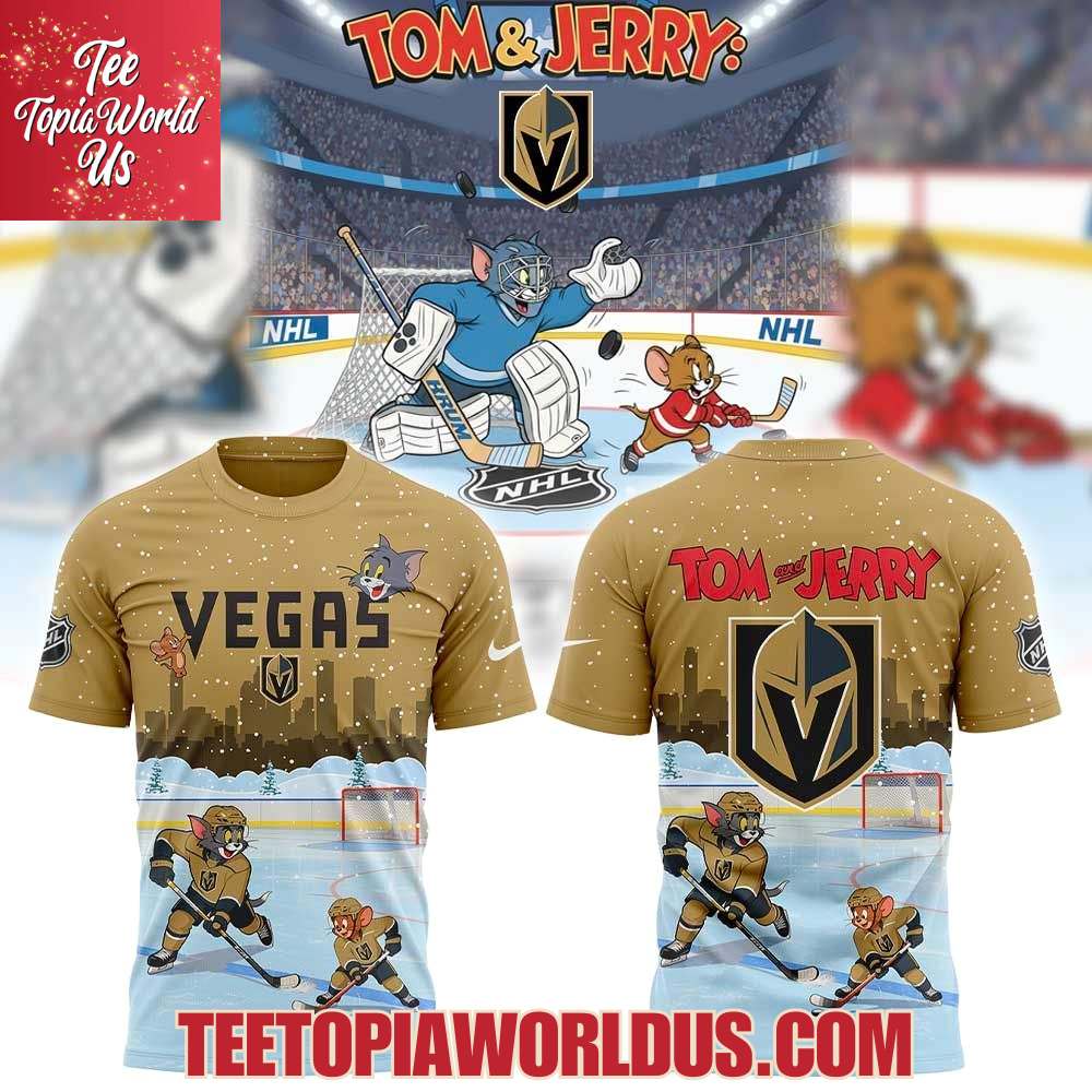 Vegas Golden Knights Tom Cat and Jerry Mouse Hoodie Vegas Golden Knights Tom Cat and Jerry Mouse Hoodie