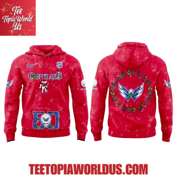 Washington Capitals Grateful Dead 60th Anniversary Hoodie Washington Capitals Grateful Dead 60th Anniversary Hoodie