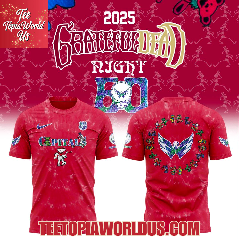 Washington Capitals Grateful Dead 60th Anniversary Hoodie Washington Capitals Grateful Dead 60th Anniversary Hoodie