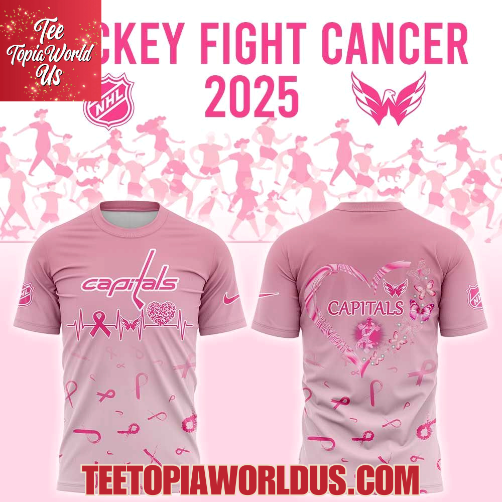 Washington Capitals Hockey Fight Cancer 2025 Hoodie Washington Capitals Hockey Fight Cancer 2025 Hoodie