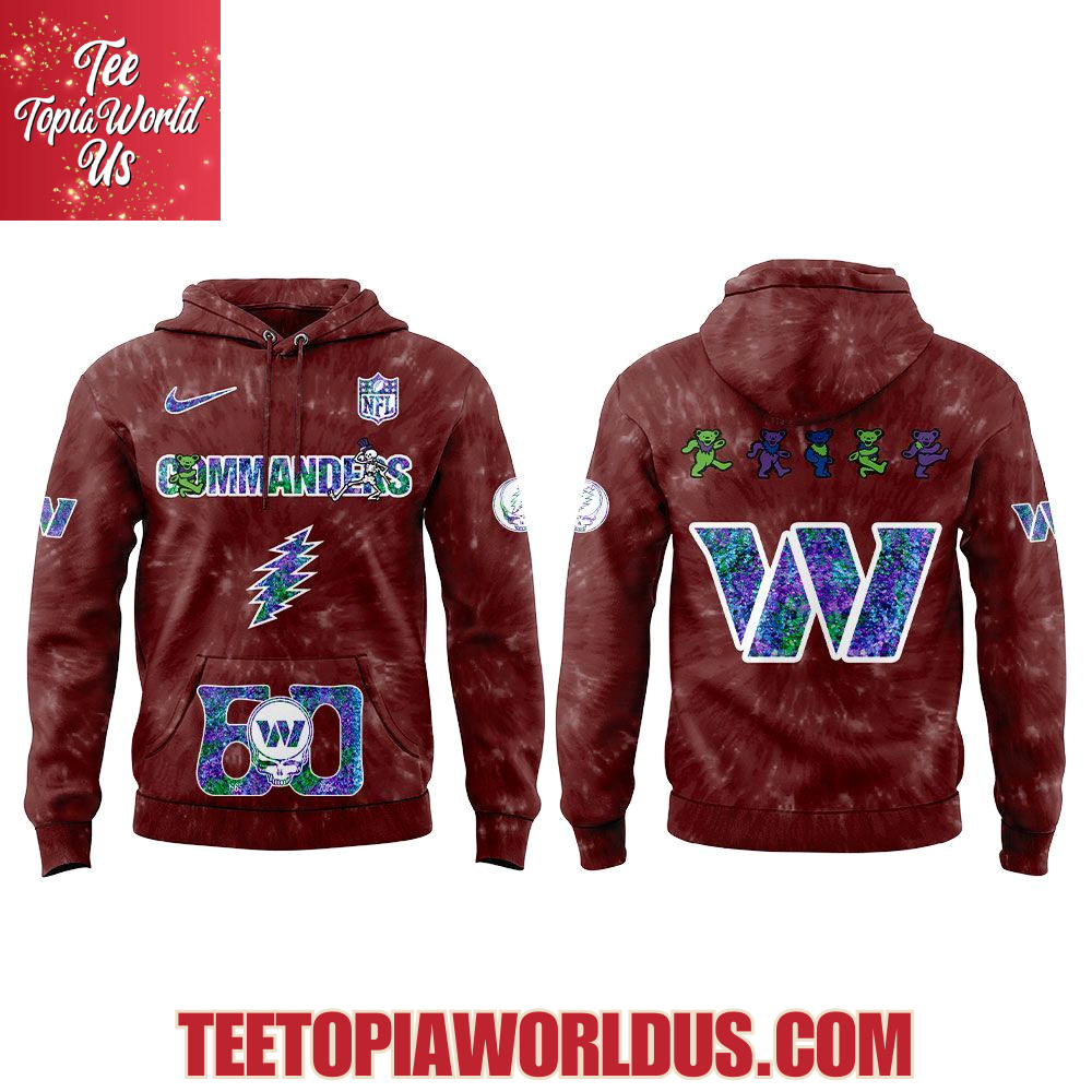 Washington Commanders Grateful Dead Night 60th Hoodie Washington Commanders Grateful Dead Night 60th Hoodie