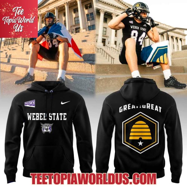 Weber State Football Celebrating the State in Weber State Great, Great, Great State 2025 Hoodie Weber State Football Celebrating the State in Weber State Great, Great, Great State 2025 Hoodie