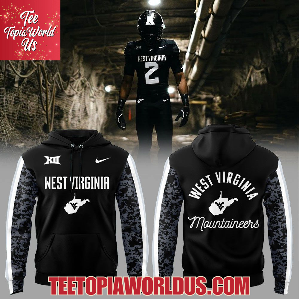 West Virginia Football Charcoal Black Suit 2025 Hoodie West Virginia Football Charcoal Black Suit 2025 Hoodie