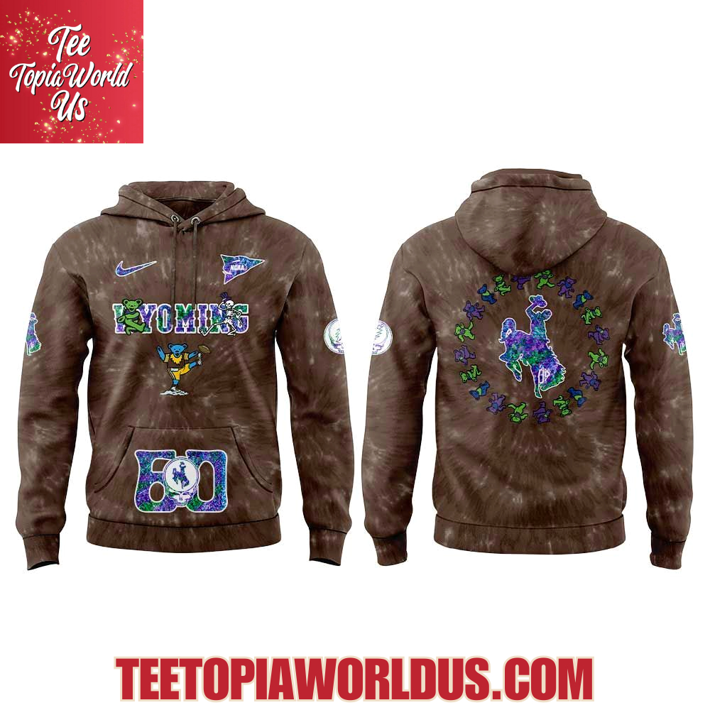 Wyoming Cowboys Grateful Dead 60th Anniversary Hoodie Wyoming Cowboys Grateful Dead 60th Anniversary Hoodie