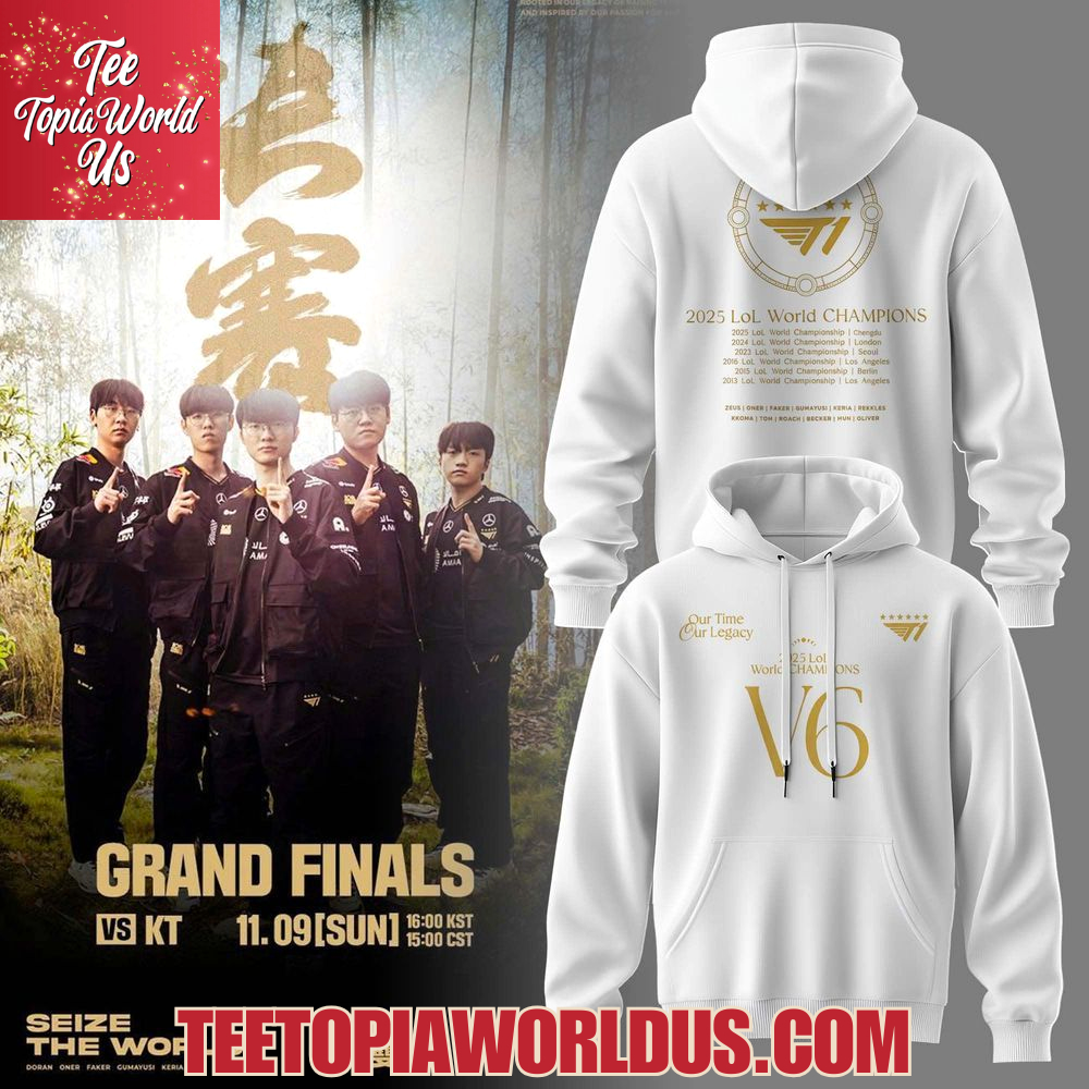 2025 T1 World Champions Uniform Hoodie V6 2025 T1 World Champions Uniform Hoodie V6