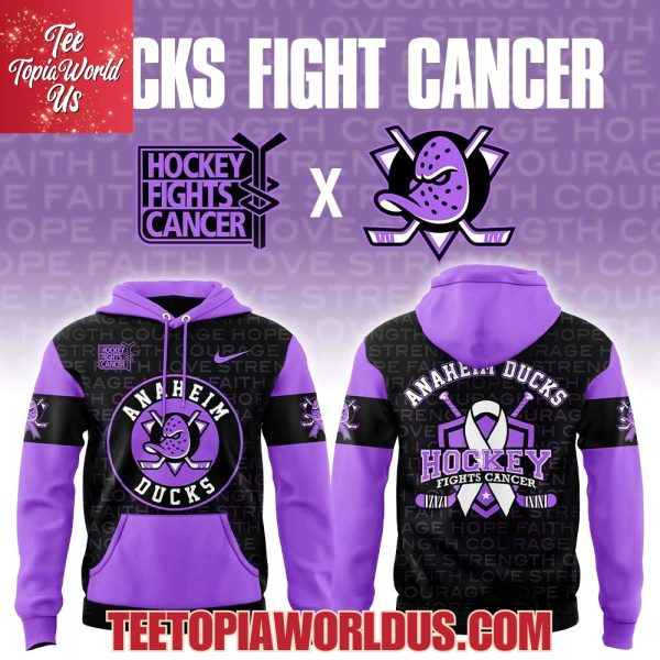 Anaheim Ducks Hockey Fights Cancer Hoodie