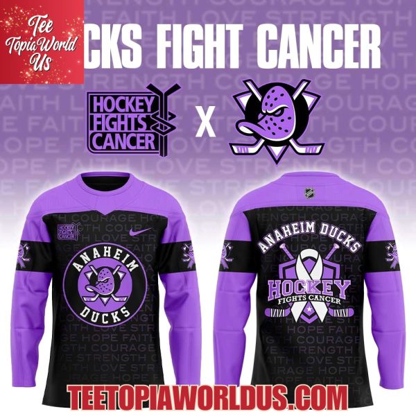 Anaheim Ducks Hockey Fights Cancer Jersey