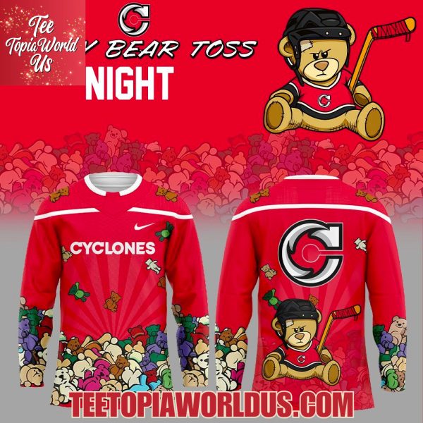 Cincinnati Cyclones Teddy Bear Toss Night 2025 Hockey Jersey