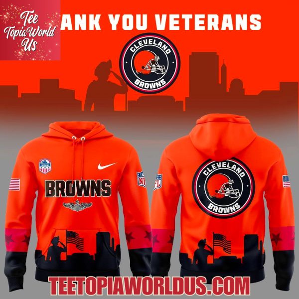 Cleveland Browns Veterans Day Game Unifrom Hoodie