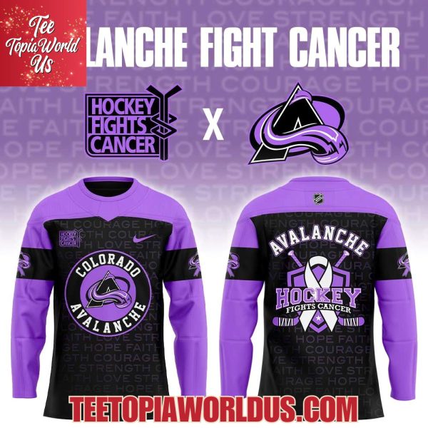 Colorado Avalanche Hockey Fights Cancer Jersey