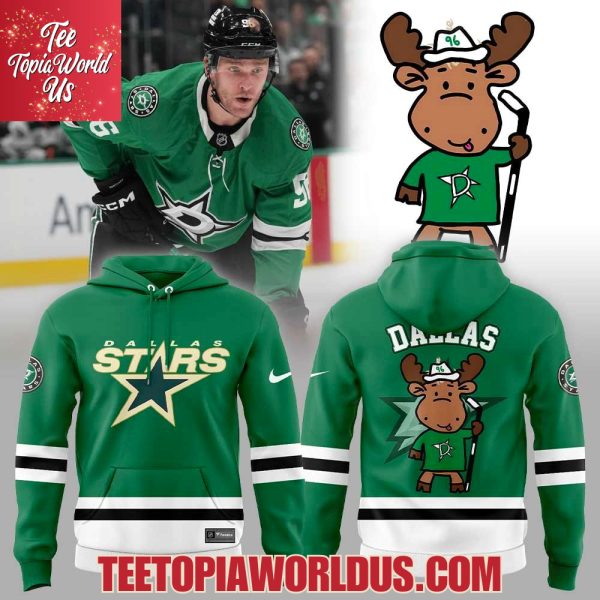 Dallas Stars Kelly Green Doodle Moose Uniform Hoodie