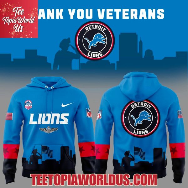 Detroit Lions Veterans Day Game Unifrom Hoodie