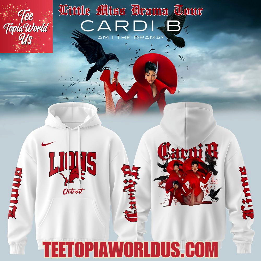 Detroit Lions x Cardi B Little Miss Drama Tour 2026 Hoodie Detroit Lions x Cardi B Little Miss Drama Tour 2026 Hoodie