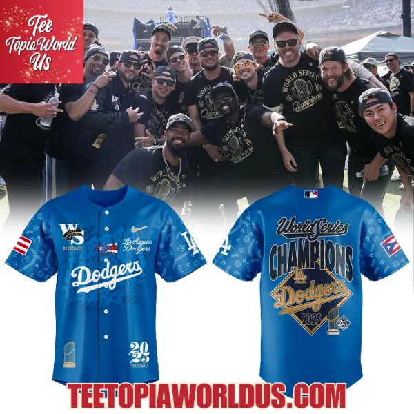 Dodgers 2025 World Series Champions Puerto Rico Theme Jersey