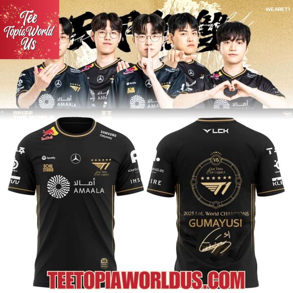 Gumayusi T1 6Time World Champions T-Shirt