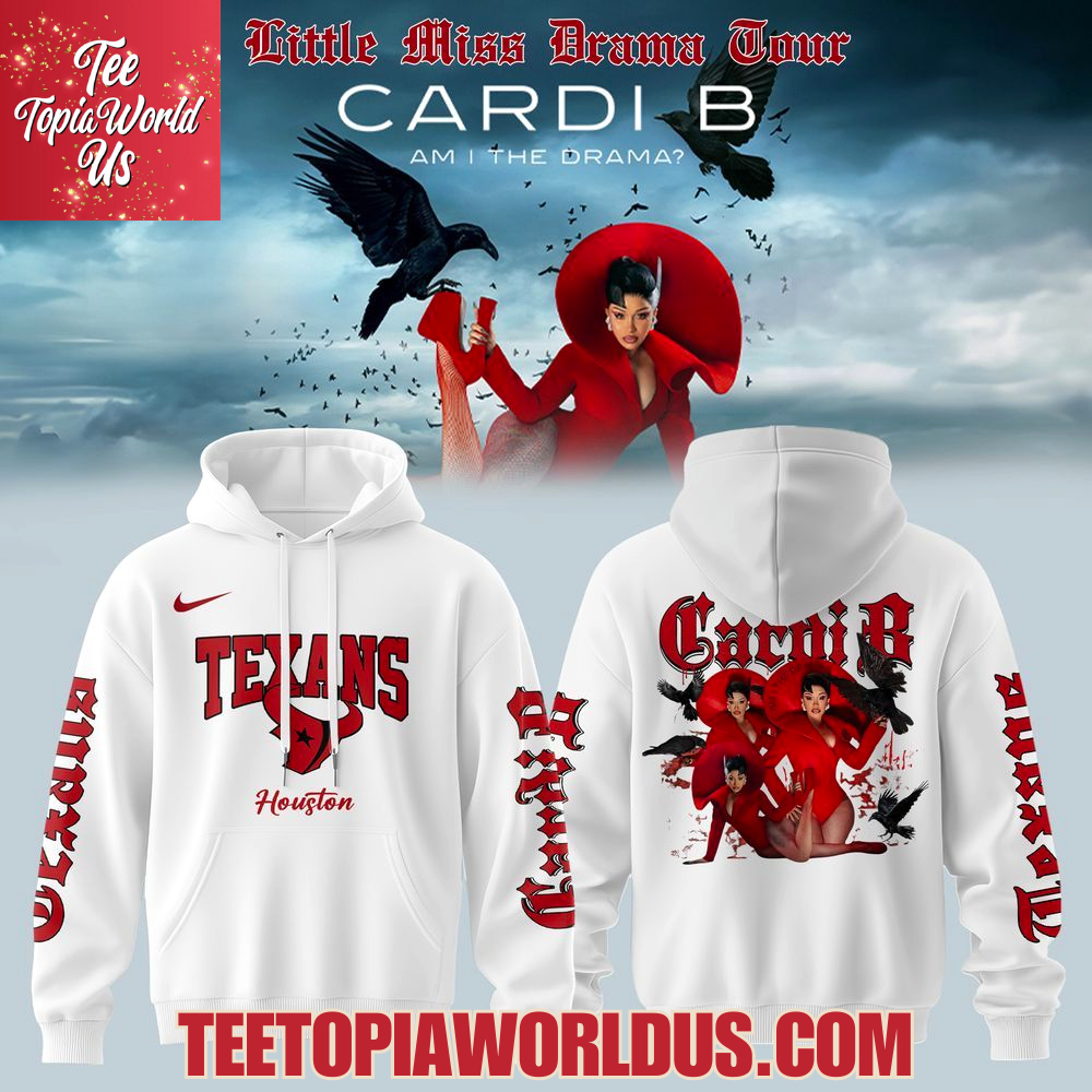 Houston Texans x Cardi B Little Miss Drama Tour 2026 Hoodie Houston Texans x Cardi B Little Miss Drama Tour 2026 Hoodie