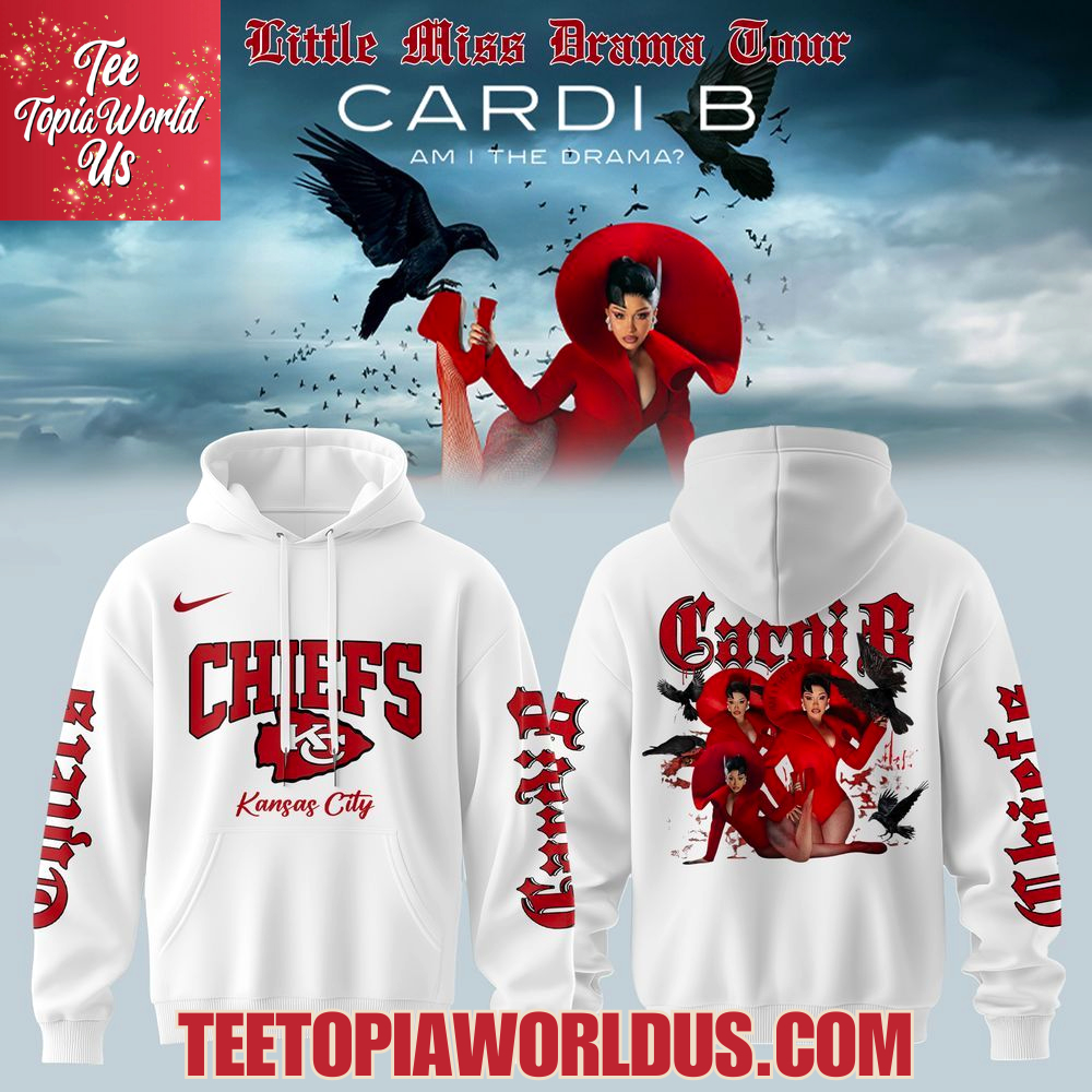 Kansas City Chiefs x Cardi B Little Miss Drama Tour 2026 Hoodie Kansas City Chiefs x Cardi B Little Miss Drama Tour 2026 Hoodie