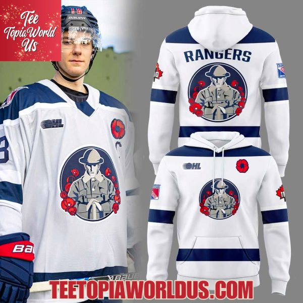 Kitchener Rangers The 2025–26 Remembrance Day jersey recognizes the 110th 2025 Hoodie