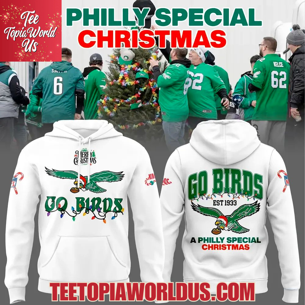 Philadelphia Eagles Merry Christmas 2025 White Hoodie Philadelphia Eagles Merry Christmas 2025 White Hoodie