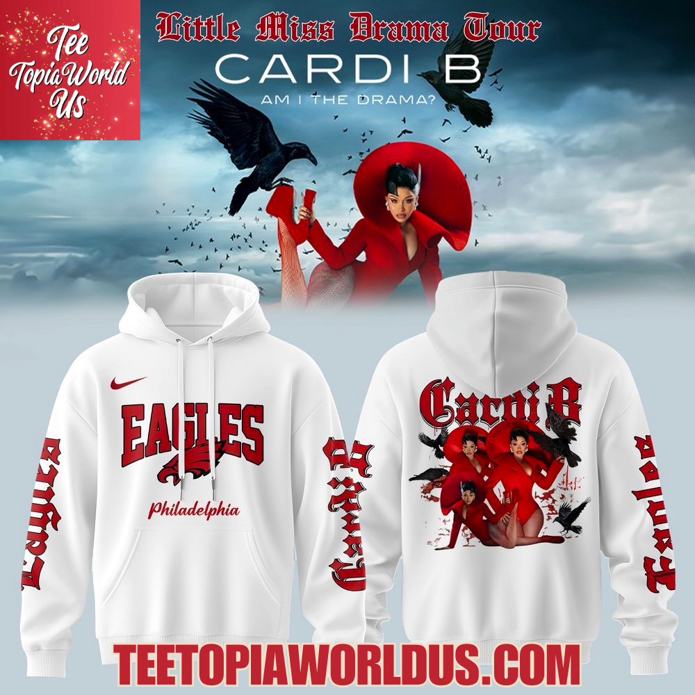 Philadelphia Eagles x Cardi B Little Miss Drama Tour 2026 Hoodie Philadelphia Eagles x Cardi B Little Miss Drama Tour 2026 Hoodie