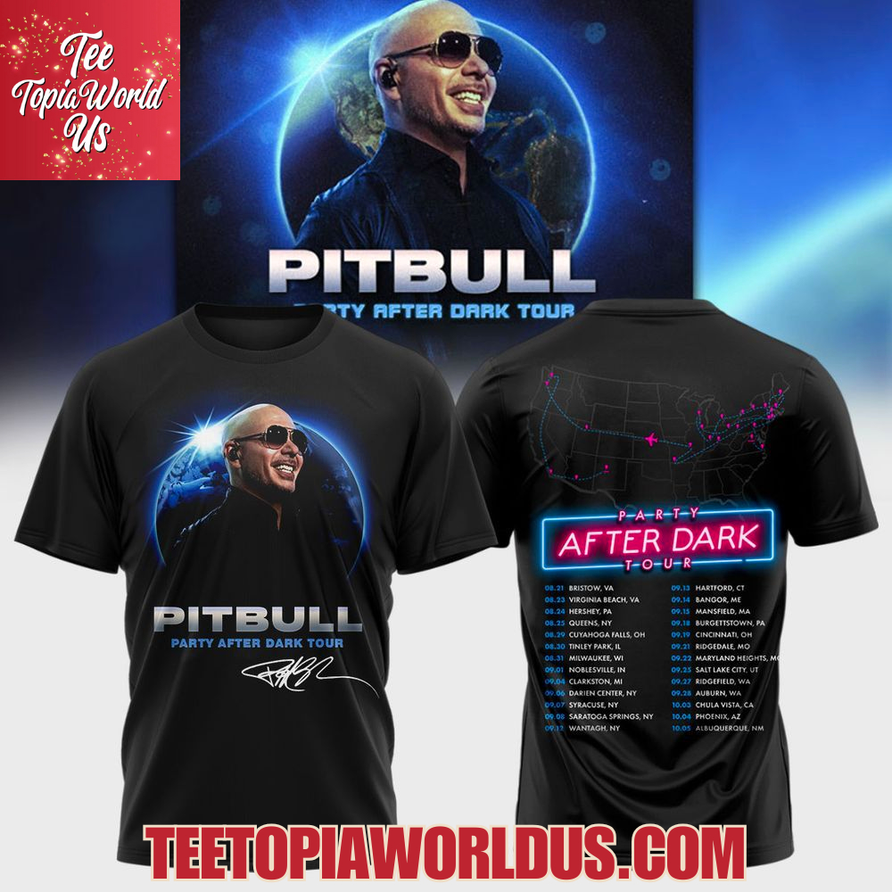 Pitbull I’m Back Party After Dark Tour T-Shirt Pitbull I’m Back Party After Dark Tour T-Shirt