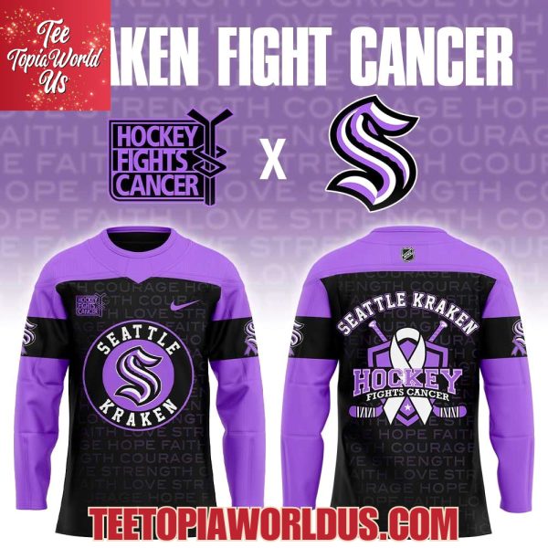 Seattle Kraken Hockey Fights Cancer Jersey