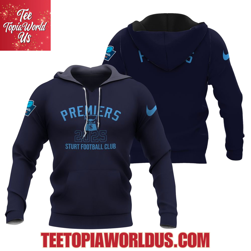 Sturt FC 2025 League Premiers T-Shirt, Hoodie - Blue Sturt FC 2025 League Premiers T-Shirt, Hoodie - Blue