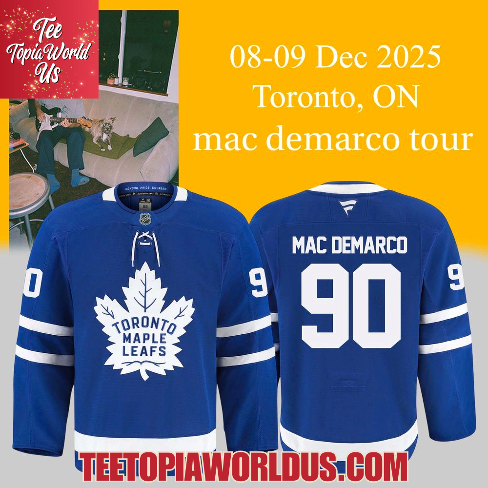 Toronto Maple Leafs X Mac DeMarco Canada Tour 2025 Hockey Jersey Toronto Maple Leafs X Mac DeMarco Canada Tour 2025 Hockey Jersey