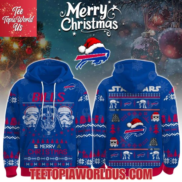 Unisex Bills Merry Christmas The Force Edition Hoodie