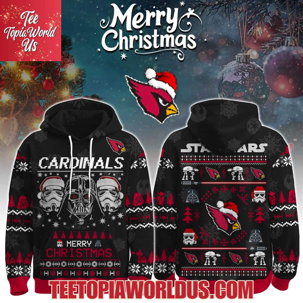 Unisex Cardinals Merry Christmas The Force Edition Hoodie Unisex Cardinals Merry Christmas The Force Edition Hoodie