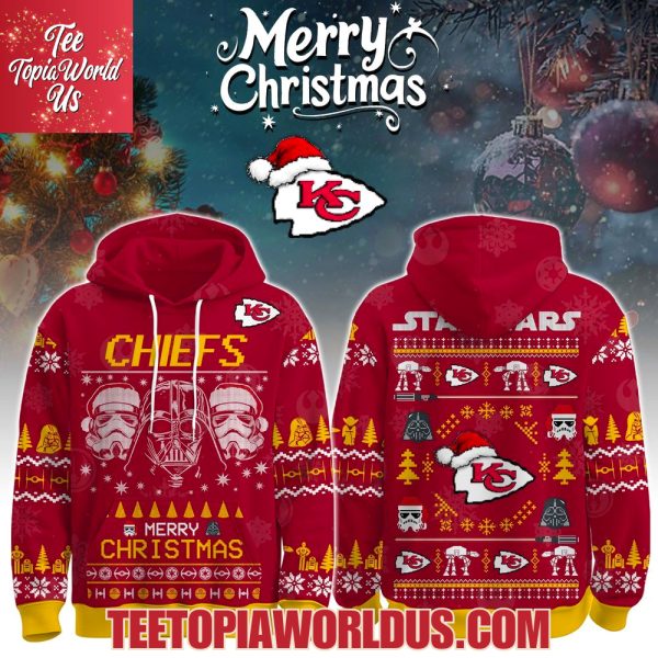 Unisex Chiefs Merry Christmas The Force Edition Hoodie