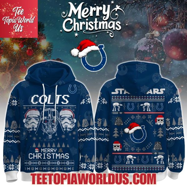 Unisex Colts Merry Christmas The Force Edition Hoodie