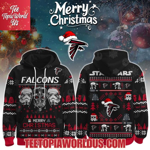 Unisex Falcons Merry Christmas The Force Edition Hoodie