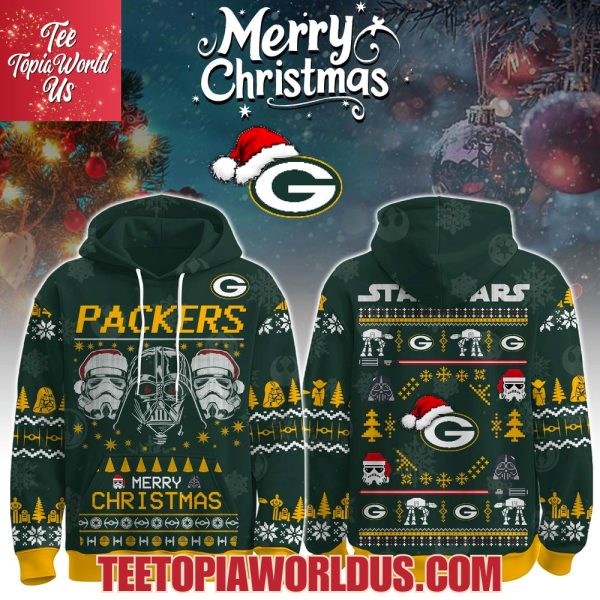 Unisex Packers Merry Christmas The Force Edition Hoodie